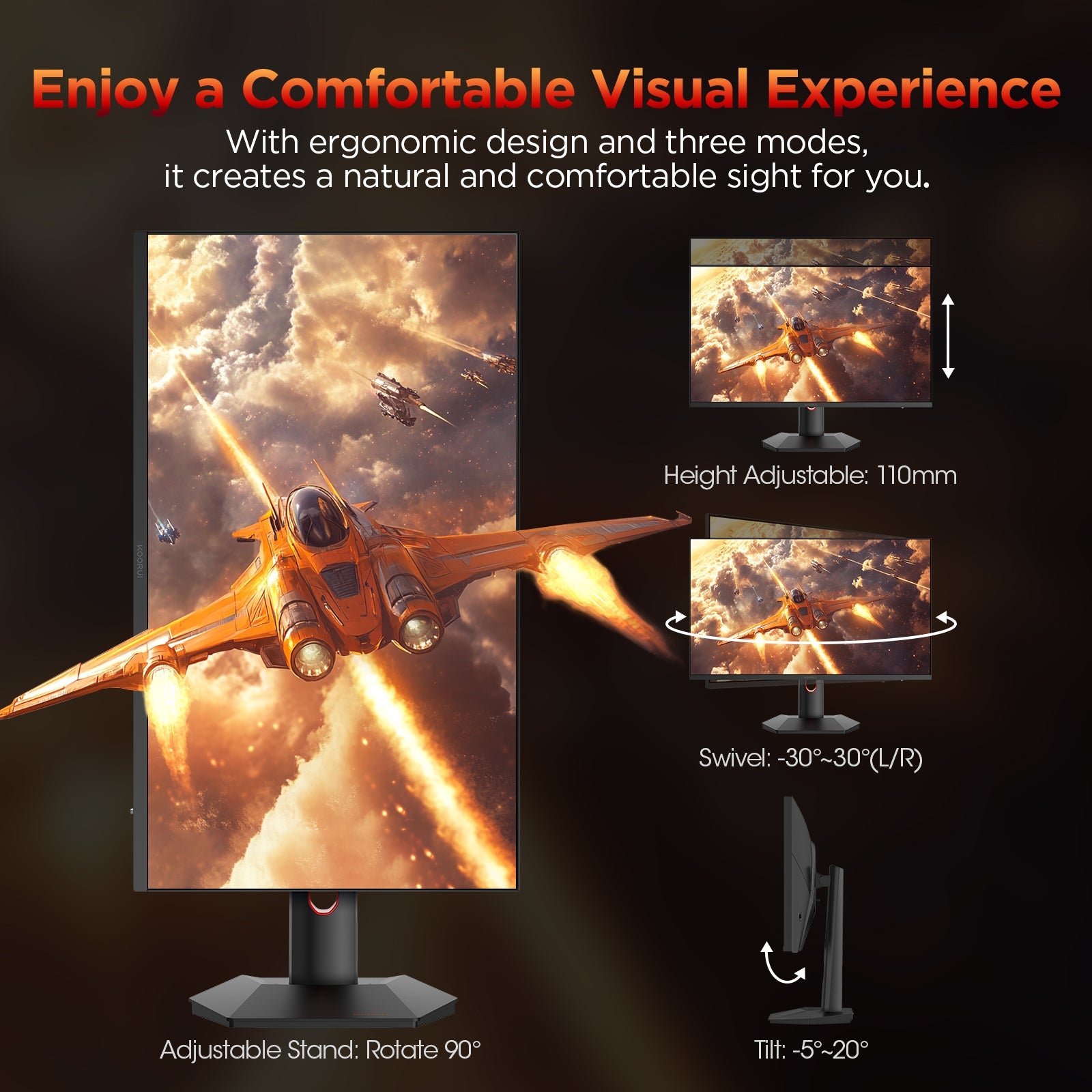 KOORUI S2721PM 27-inch IPS/MINI LED QHD 200Hz Gaming Monitor