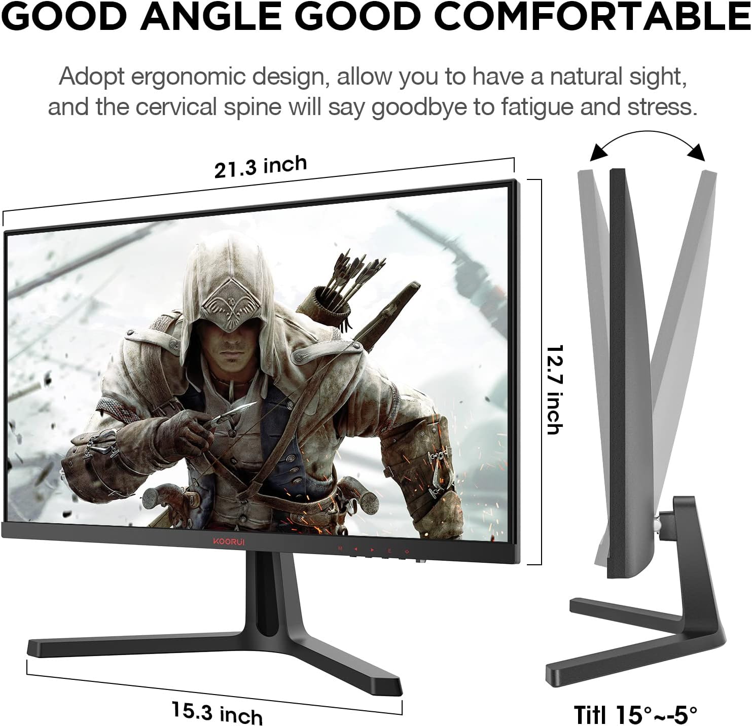 KOORUI 24E4 24-inch VA FHD 165Hz Gaming Monitor
