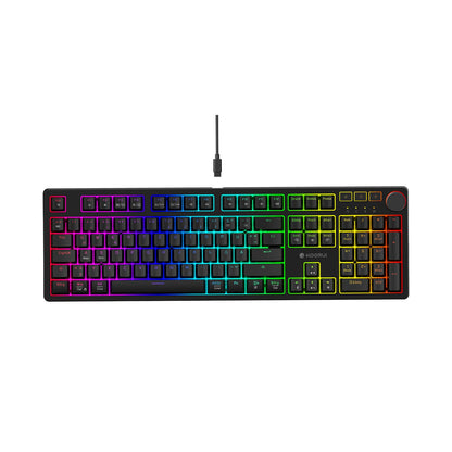KOORUI MK104 Red Wired Mechanical Gaming Keyboard